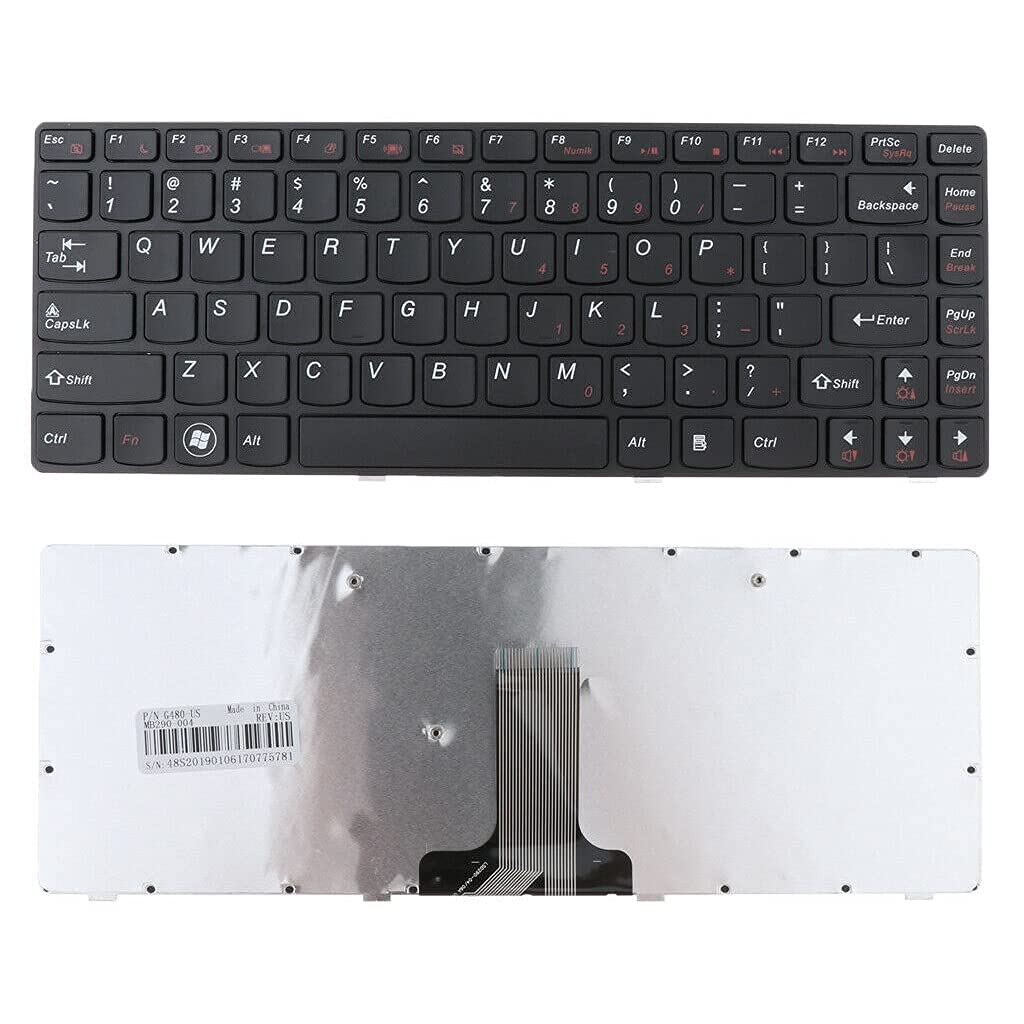 WISTAR Laptop Keyboard Compatible for Lenovo Ideapad G480 G480A G485 G485A B480 Z380 Z480 Z485 P/N 25202056 V-116920QS1-US